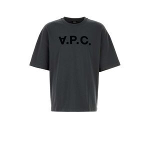 A.P.C. Men Graphite Cotton Oversize T-Shirt